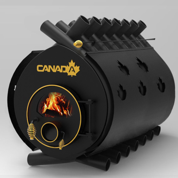Печка на дърва Canada Калориферна печка на дърва «Canada»  «05» със стъкло и защита